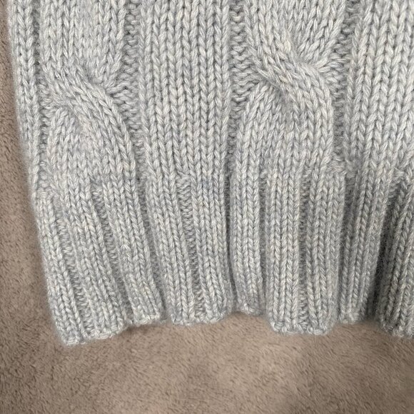 Weekend MaxMara Cable Knit Sleeveless Turtleneck Sweater M Wool Angora Cashmere - Picture 6 of 11